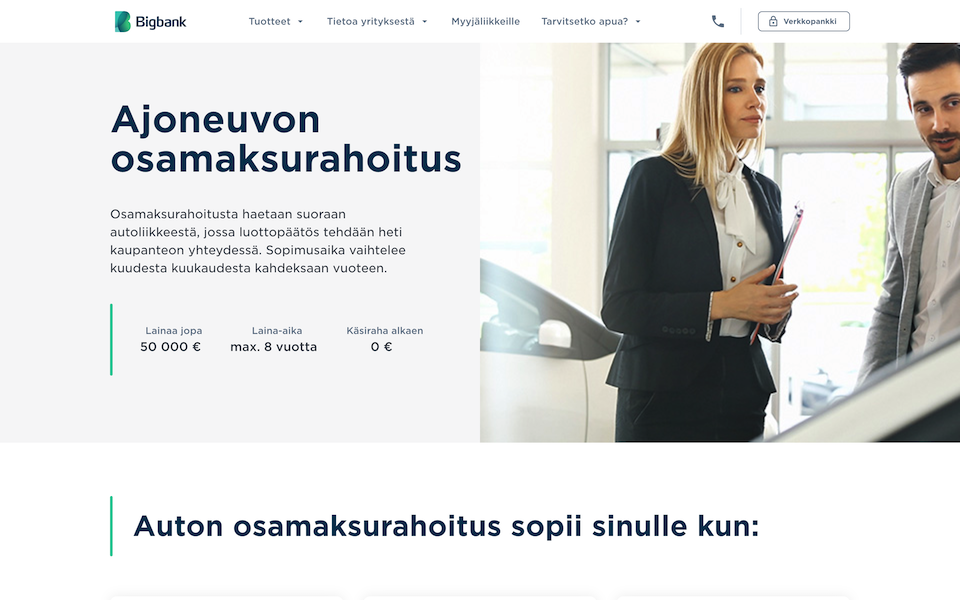 Bigbank ajoneuvorahoitus